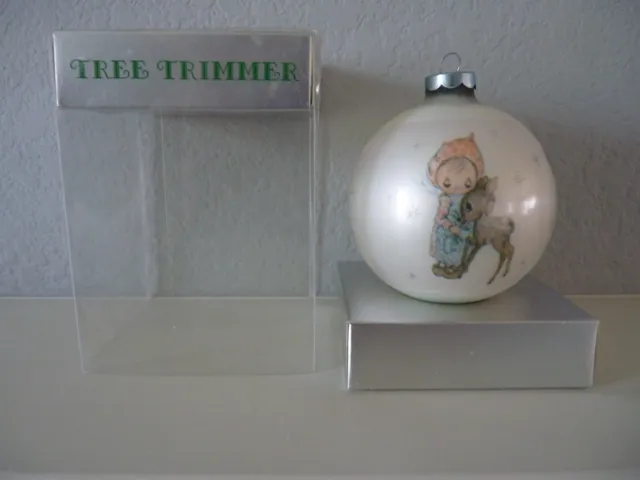 Vintage 1973 Hallmark Betsey Clark Christmas Ornament 1st in Series Glass Ball