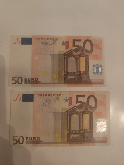 Valeur Billet 50 Euros 2002