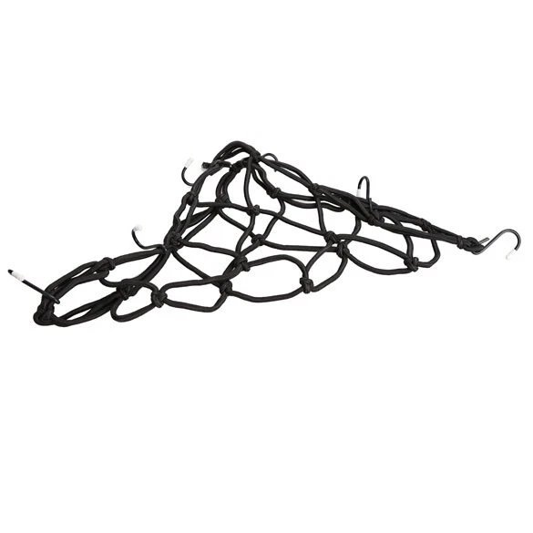 Motorcycle 6 Hooks Hold down Fuel Tank Luggage Net Mesh Web Bungee Black