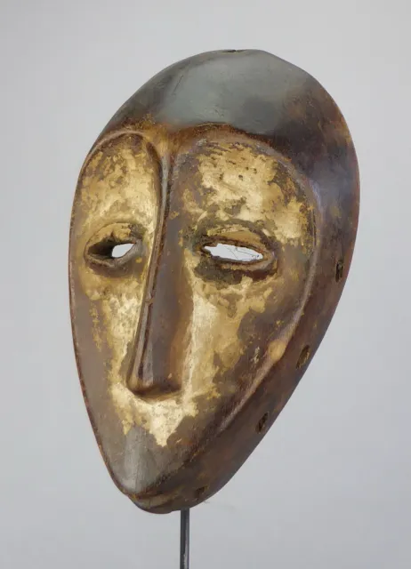 LEGA Idimu heart-shaped Bwami wood Mask Congo Drc African Tribal Art 0908