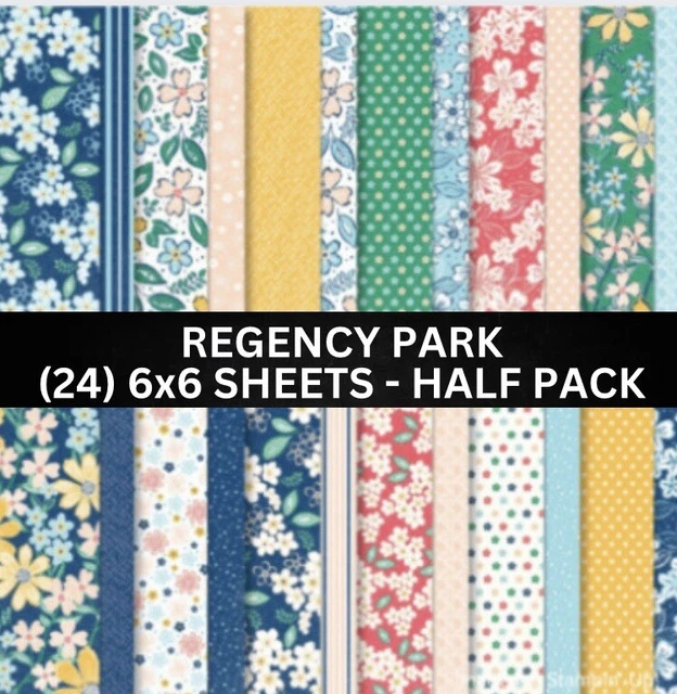 Regency Pattern Paper Sheets STAMPIN UP REGENCY PARK Designer Series Paper DSP - Half Pack - (24 ...