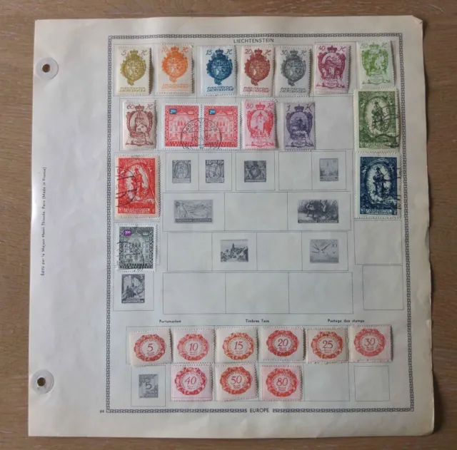 LIECHTENSTEIN- Lot de timbres Neufs* MLH et oblitérés