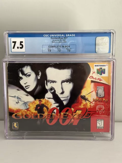 James Bond Goldeneye 007 Nintendo 64 N64 Graded 7.5 CIB CGC Video Game Brosnan