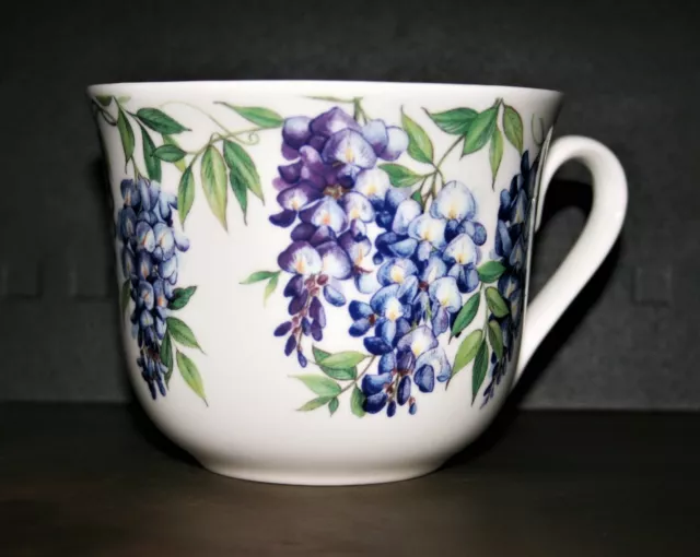 Roy Kirkham Large Breakfast Cup 'Wisteria' Fine Bone China NEW