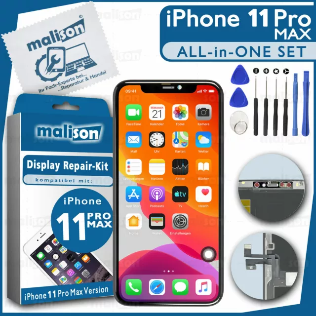 Échange Oled IPHONE 11 Pro Max Affichage LCD Retina HD Écran 3D Touch Screen