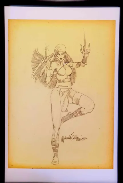Elektra by Michael Golden 11x17 FRAMED Original Art Poster Print Marvel Comics