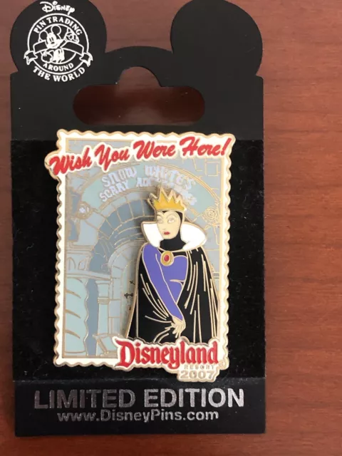 Disney Pin DLR Wish You Were Here  2007 Snow White Scary Adventures Evil Queen