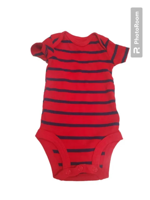 Carters Infant Baby Boys  Red & Blue Striped Shirt Newborn