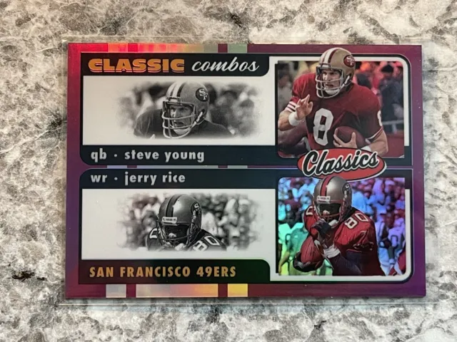 2022 Classic Combos Steve Young Jerry Rice purple Prizm /35
