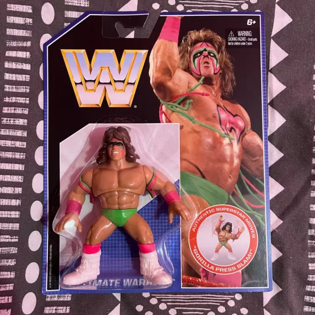 Bnib Wwe Mattel Retro Series 1 Ultimate Warrior Wrestling Action Figure Hasbro