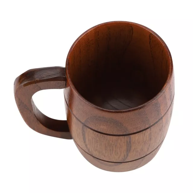 Natural Wooden Beer Cup Retro Big Capacity Tea Water Wood Drinking Mug