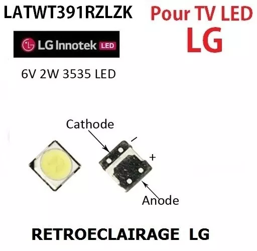 LED Backlight 2W 6V 3535 per barre strip led LG INNOTEK