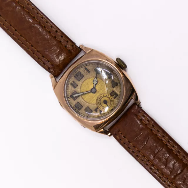 Antique 9ct Yellow Gold Australian Hantily Manual Watch C.1930 (Swiss Made Ti... 3