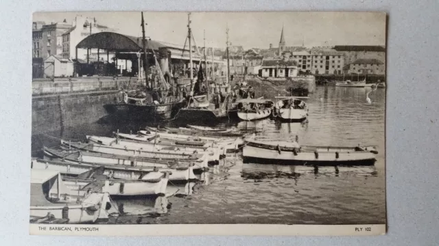 PLYMOUTH The Barbican Vintage Postcard (Devon PLY102)