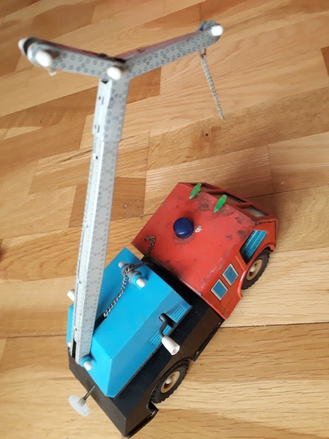 Camion Grue Strenco En Tôle – Jouet Ancien Des Années 60/70, Vintage France