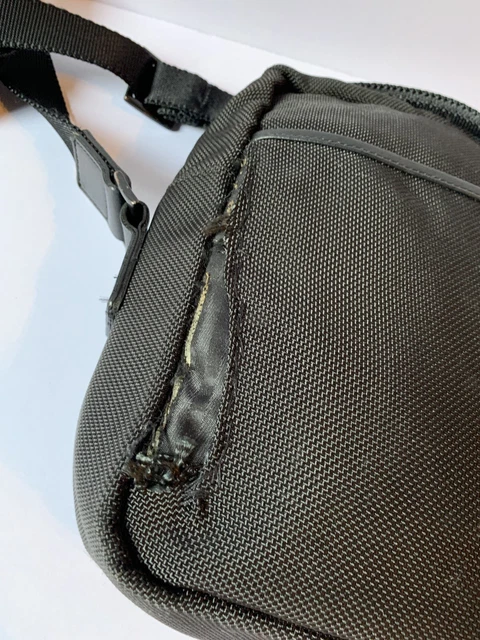 Tumi Men Black Alpha Crossbody Leather Trim Organizer Bag Purse Travel Zip Top 8