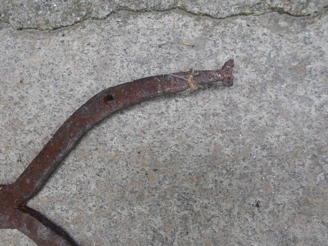 Rare Pair Of Early American Pitchfork Shaped Barn Hinges 4