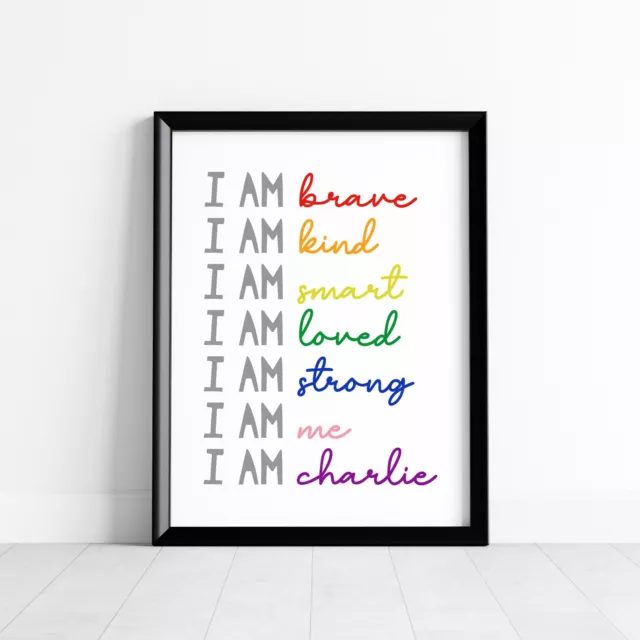 Inspiration Quotes Children's Wall Art Prints Nursery Kids Bedroom Poster Décor