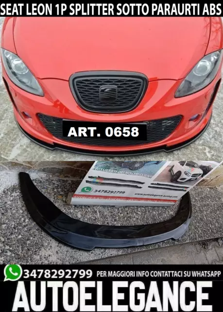 Sotto Paraurti Anteriore Seat Leon 1P Abs Sportivo Nero Lip Splitter