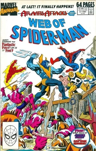 Web of Spider-Man Annual #5 Marvel Comics Direct Edition 1989 F/VF STOCK PHOTO