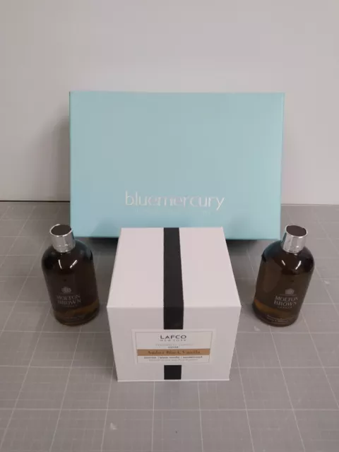 Molton Brown & Lafco Duschgel & Amber Black Vanilla Kerze Geschenkset (UR) 2