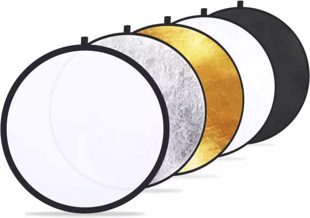 5-in -1 Photography Reflector Photography Mirror Multi-disc Photo Mirror Foldabl