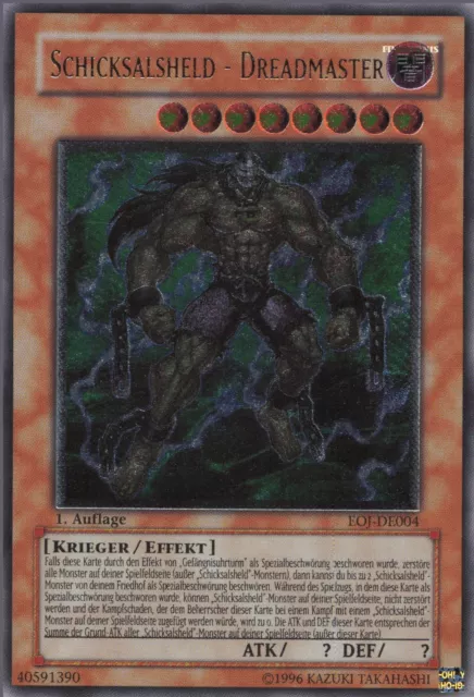 YuGiOh Schicksals-HELD - Dreadmaster (V.2) EOJ-DE004 Ultimate Rare Excellent 1st