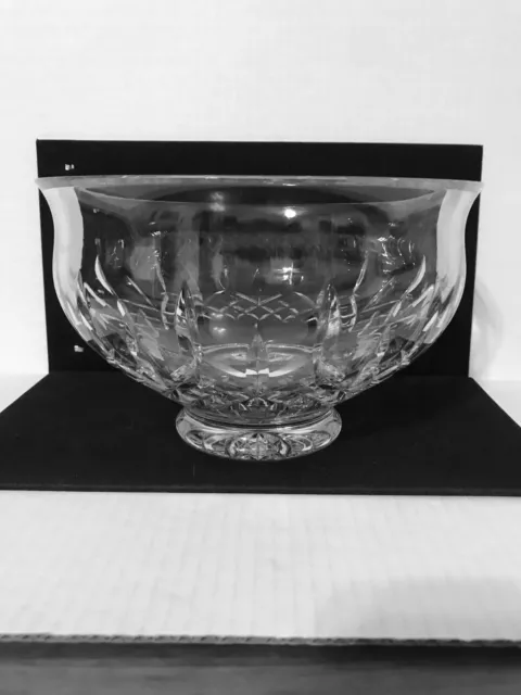 Waterford Irish Cut Crystal Lismore Large Footed Bowl 9-3/4" Signed