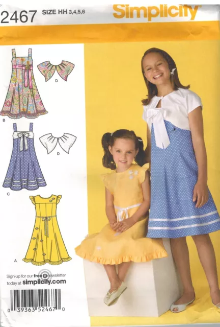2467 Uncut Simplicity Cartamodello Ragazze Abito Giacca Orlo Variazioni Oop Sew