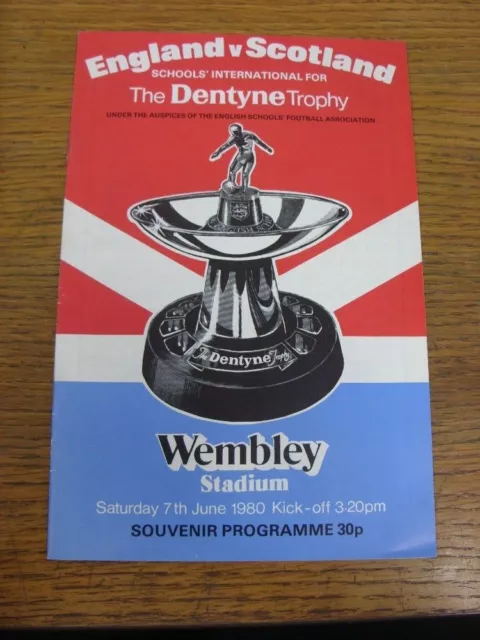 07/06/1980 England Schools v Scotland Schools [At Wembley] . For UK orders shipp