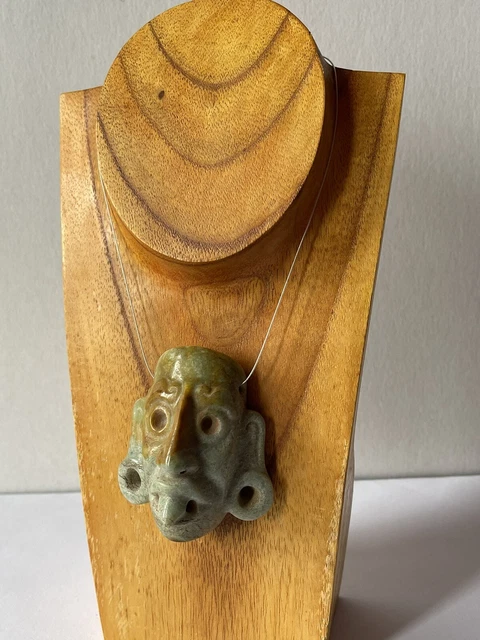 Ancient Precolumbian Olmec     Mezcala   Mayan  Lord  Pendant