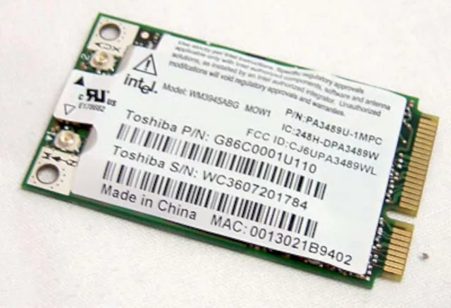 Toshiba Satellite A105 A205 Laptop WIRELESS CARD PA3489U-1MPC V000060830 L355