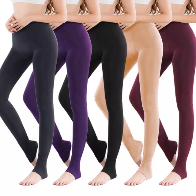 Womens Winter Warm Thick Fleece Lined Thermal Pants Stretchy