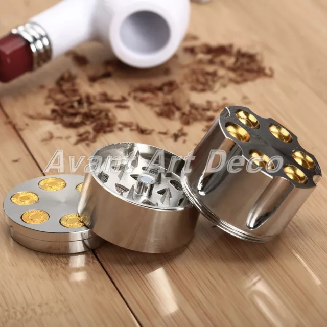 Zinc Alloy 3 Layers Tobacco Crusher Hand Muller Herb Kitchen Spice Tool