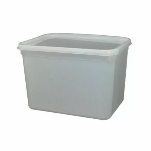 4 Litre Rectangular Food Storage / Ice Cream Tub Containers with Airtight Lids