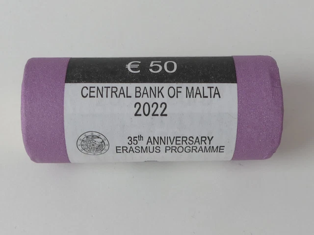 MALTA 2022 25 x 2 EURO GEDENKMÜNZE COIN BU - 35 JAHRE ERASMUS PROGRAMM - S ROLLE