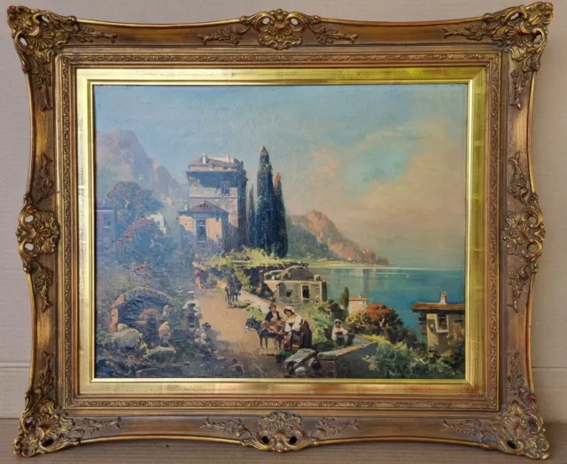 Tolles Gemälde von Robert Alott "Lago di Como" von 1905