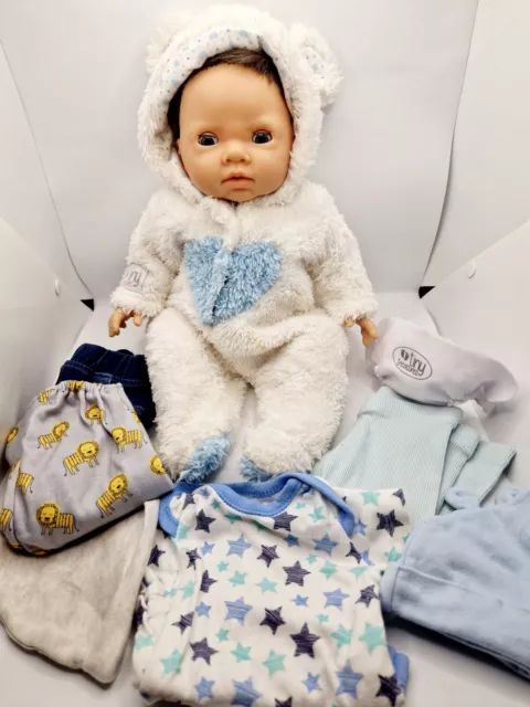 TINY TREASURES BOY Doll Weighted with Blue Outfit Spare Clothes And Nappy read 15.99 PicClick UK