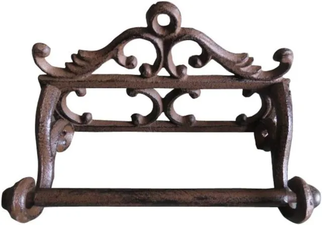 Comfy Hour Antique and Vintage Collection Cast Iron Classic Toilet Paper Holder