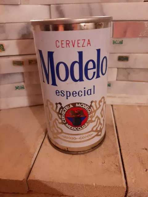 1970 Mexico Modelo Straight Steel Pull Tab Beer Can  Cerveza Empty