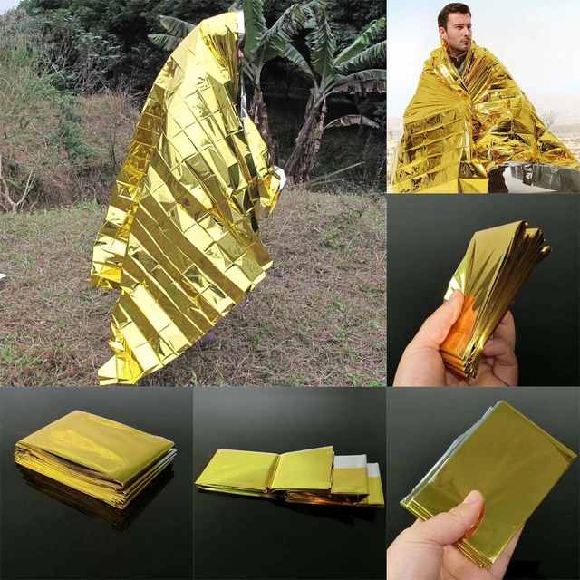 10 PIEZAS/PAQUETE 160x210CM MANTA Primeros Auxilios MANTAS GRANDES DE EMERGENCIA APROBADAS CE