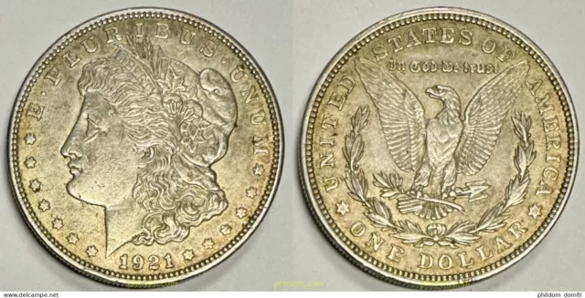 Mon-3875 Estados Unidos 1921 United States Morgan Usa $1 Dollar