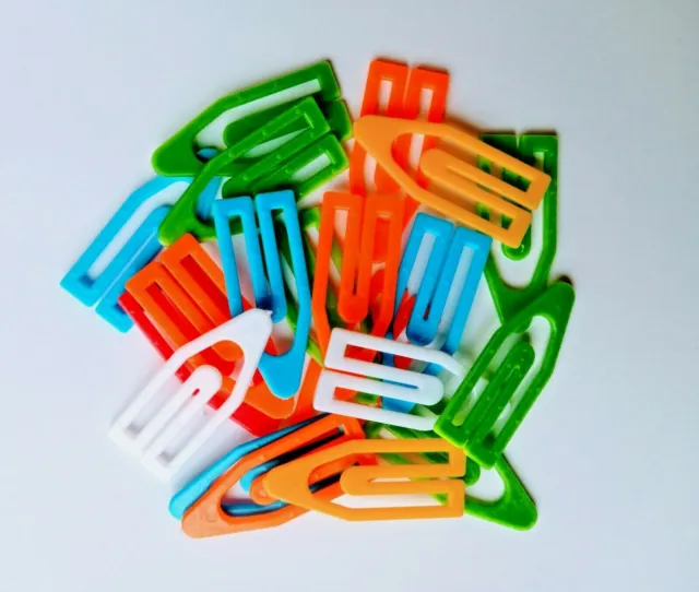 Laurel Plastic Paper Clips in 3 Sizes & 13 Assorted Colour Page Markers