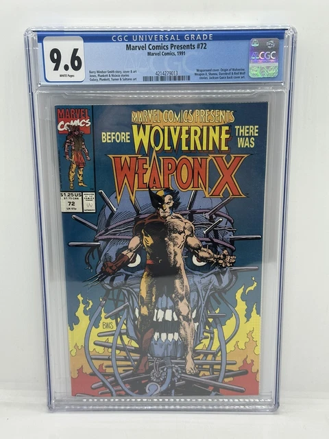 Marvel Comics Presents # 72 CGC 9.6 NM+ WP Key Origin of Wolverine, Weapon X