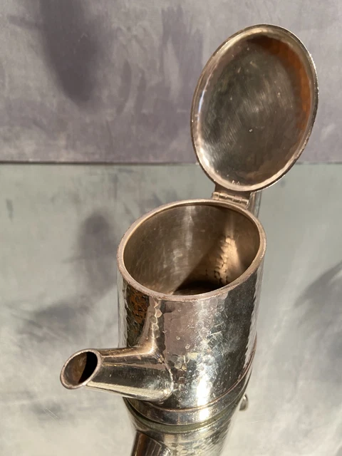 Cafetière théière 50cl métal argenté d'hôtellerie martelé Hôtel Giraudy's Nice 9