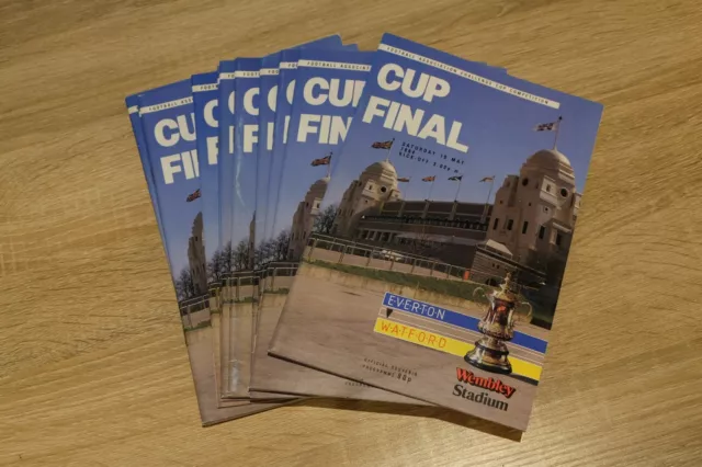 11 x Everton FA Cup Final 1984 Win Programme's Souvenir Bundle