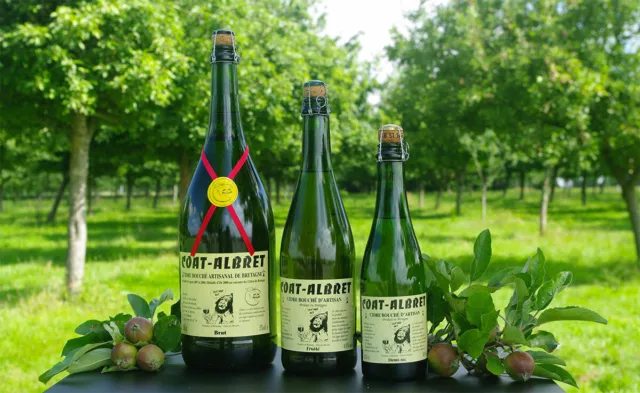 Cidre artisanal Breton Coat Albret brut, fruité, demi-sec ; 37.5cl, 75cl, 150cl