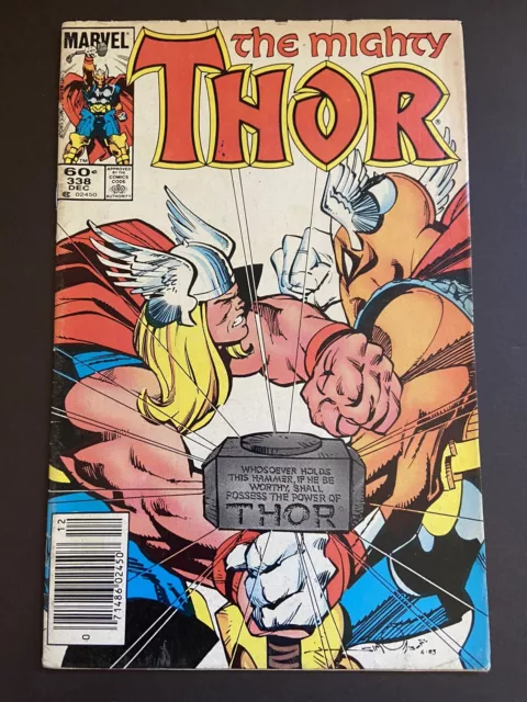 Thor #338 2nd Apearance of Beta Ray Bill Newsstand Variant F+ free shipping