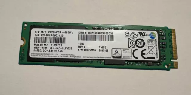 MZVLV512HCJH 000D1 unboxing Samsung PM951 512GB PCI