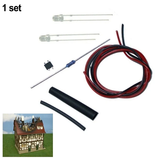 AUTHENTIC FIRE FLICKERING Kit Visualize Burning House Scenarios Red 12V ...